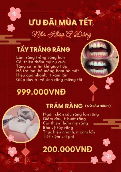 🎉 ƯU ĐÃI TẾT – CHĂM SÓC RĂNG XINH, TỰ TIN ĐÓN NĂM MỚI 🎉